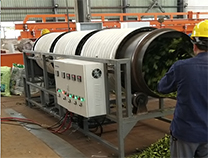电磁滚筒茶叶杀青机节能改造工程现场