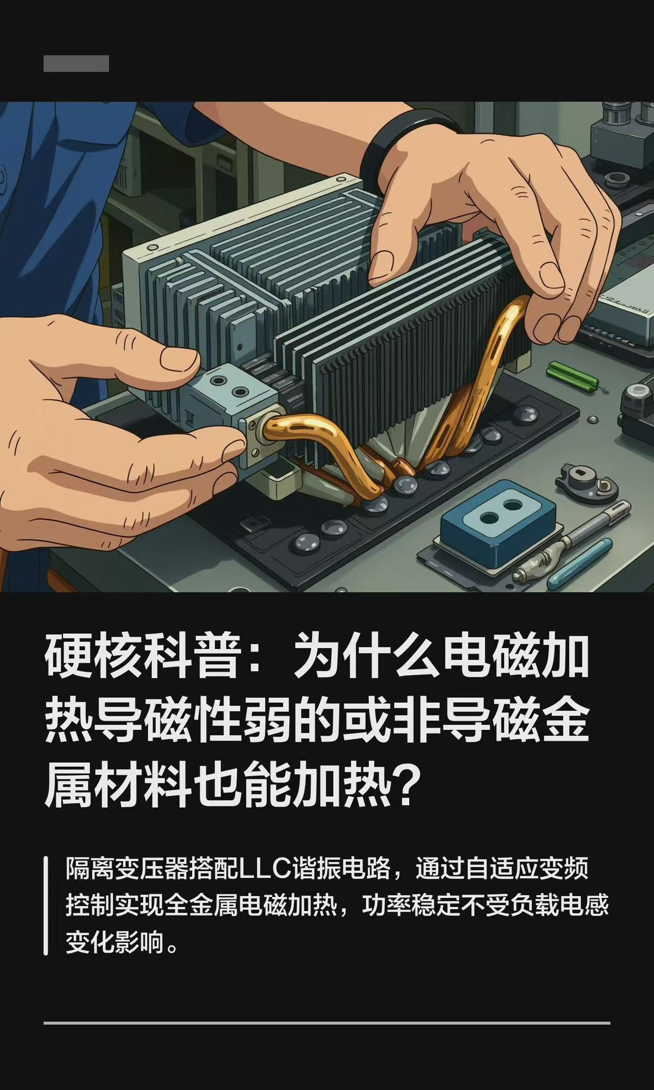 硬核科普：为什么电磁加热导磁性弱的或非导磁金属材料也能加热？